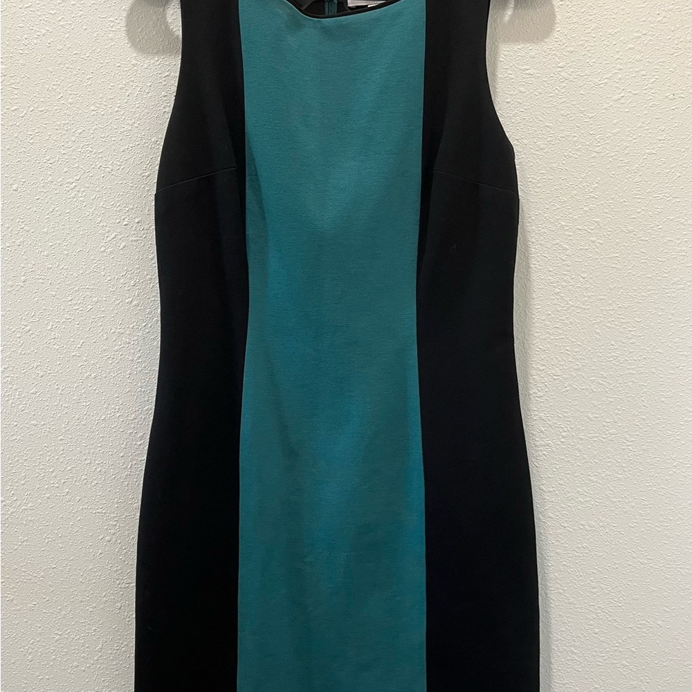 White House Black Market Blue Halter Sheath Dress